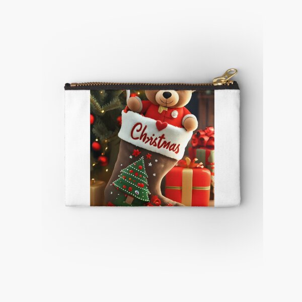 Item preview, Rose Christmas Stocking with Cute Teddy Bear Boy designed and sold by Cosmoverso.