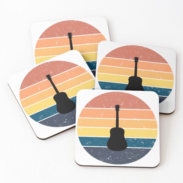 Item preview, Retro Sunset Acoustic Guitar Silhouette designed and sold by JPareDesign.