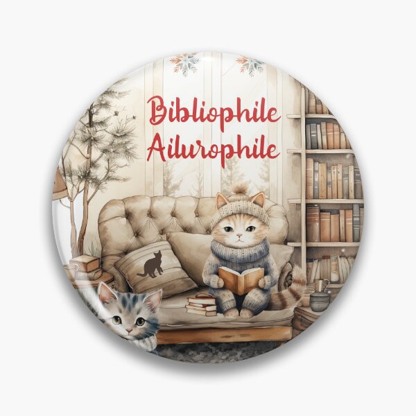 Item preview, Ailurophile, Bibliophile designed and sold by Bliss Find And Design.