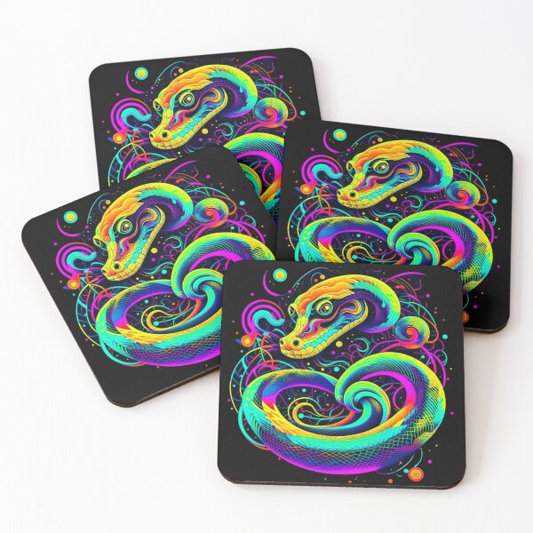 Item preview, colorful snake digital art graphic designed and sold by PrintingWiser.