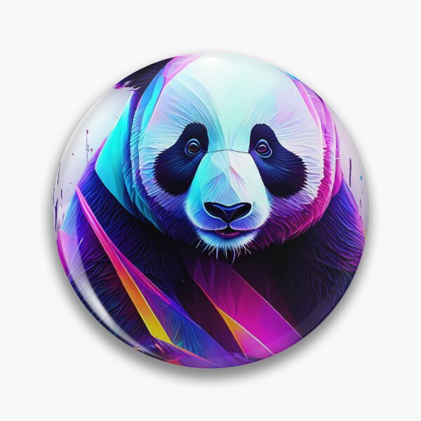 Item preview, Abstract neon panda art designed and sold by PictureCanvas.