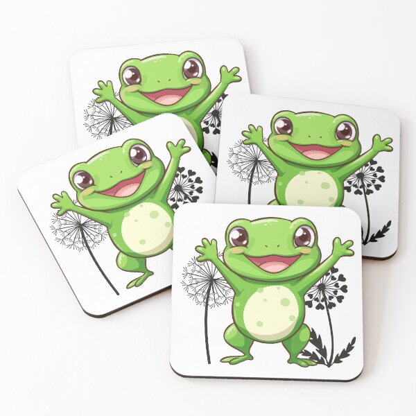 Item preview, cute and happy frog - dandelion frog designed and sold by MJOSTORE.