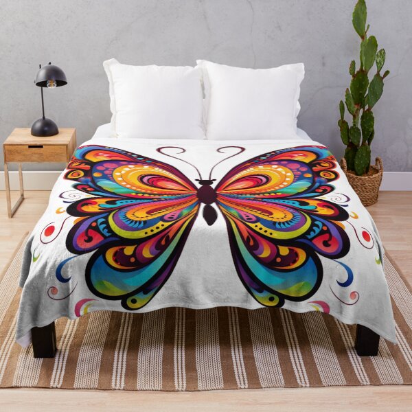 Item preview, colourful butterfly paisley rainbow designed and sold by zoldi.