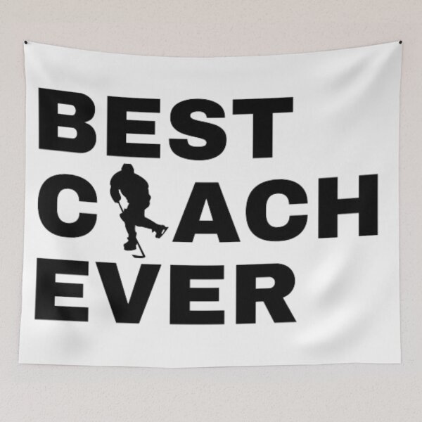 Item preview, Best Coach Ever Ice Hockey - Black designed and sold by GymWearDepot.