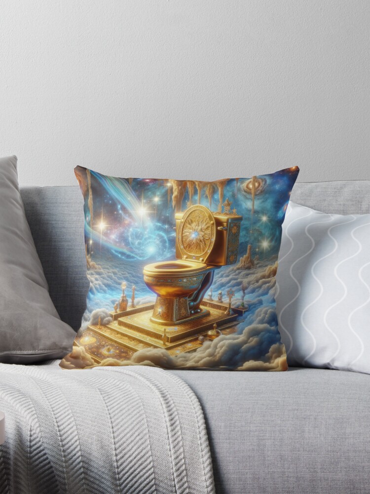 Thumbnail 1 of 4, Pillow, Throne of the Divine Flush designed and sold by thomasdatt.
