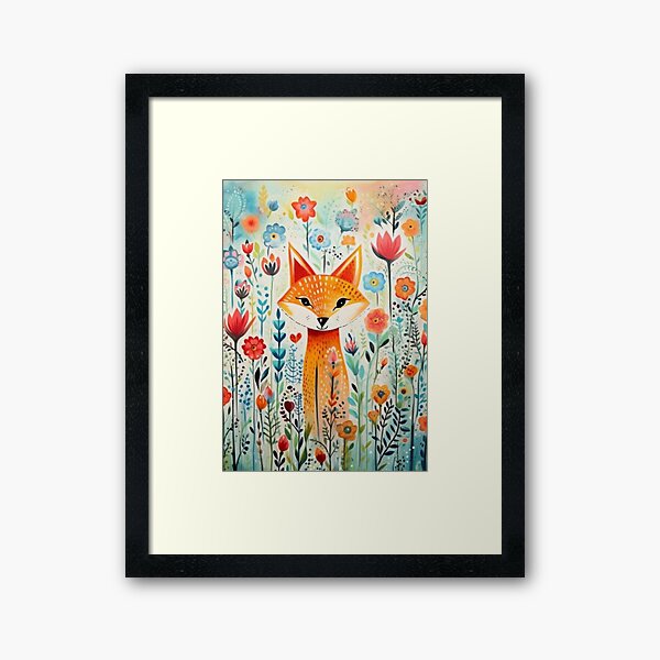 Item preview, Orange Fox in Field of Wildflowers designed and sold by sweet1342.