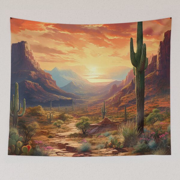 Artikelvorschau, Arizona-Wüstensonnenuntergang.01 entworfen und verkauft von Elisabeth Lucas.