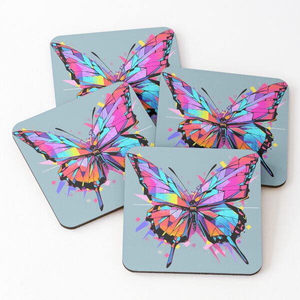 Item preview, A colorful butterfly with splats designed and sold by etherElric.