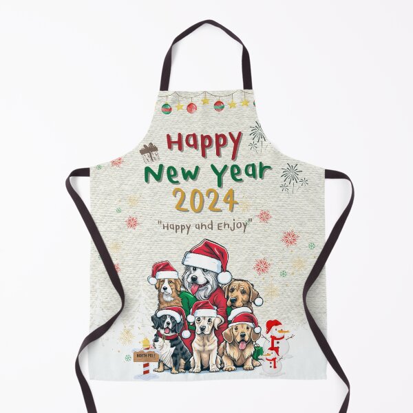 Item preview, Cute Dogs Chritmas & Happy New Year 2024 Happy and Enjoy designed and sold by tnwbank.