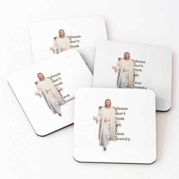 Item preview, Please Don't Honk Mental Health Anxiety Humor Jesus designed and sold by Sweenz :D.