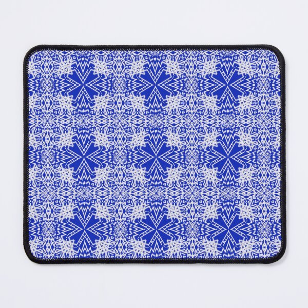Item preview, Blue and white geometric pattern seamless texture repeat designed and sold by Aesthetic shapes design.