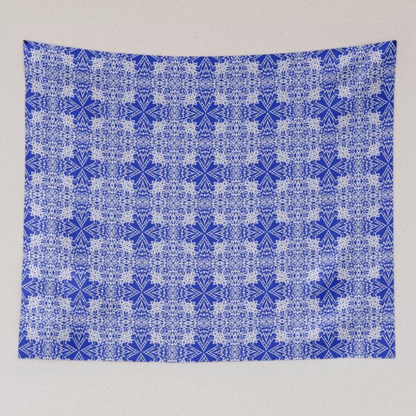 Item preview, Blue and white geometric pattern seamless texture repeat designed and sold by NarongStocker37.