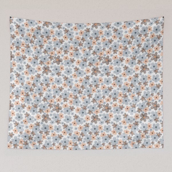Item preview, grey floral seamless pattern designed and sold by RubyCollection.