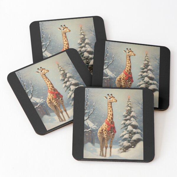 Item preview, Giraffe With Christmas Tree designed and sold by ErdmanBerge.