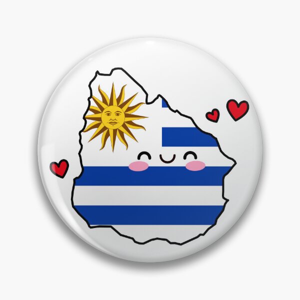 Item preview, Uruguay Flag Map Smile with Love designed and sold by pixelsparkzone.