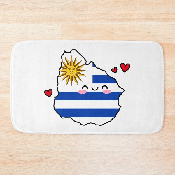 Item preview, Uruguay Flag Map Smile with Love designed and sold by pixelsparkzone.