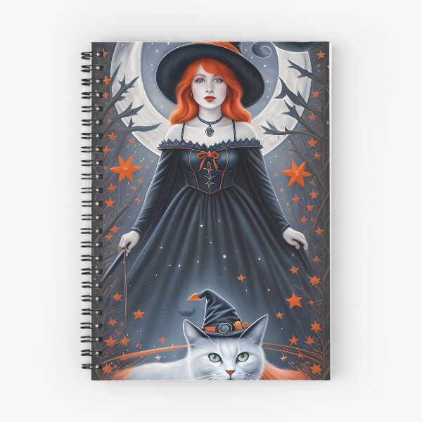 Item preview, Red-haired witch  with  cat  designed and sold by Lokiindarkness.