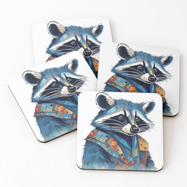Item preview, Art Nouveau Raccoon Gentleman designed and sold by LittleGoblinPrs.
