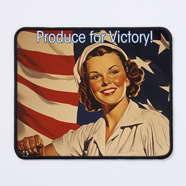 Item preview, Produce for Victory! US WW2 Style Propaganda Art designed and sold by RaccoolDesign.