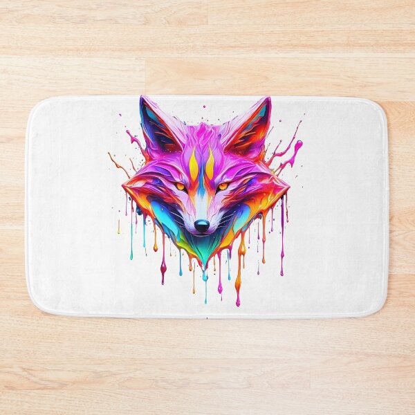 Item preview, Abstract neon fox drip art designed and sold by PictureCanvas.