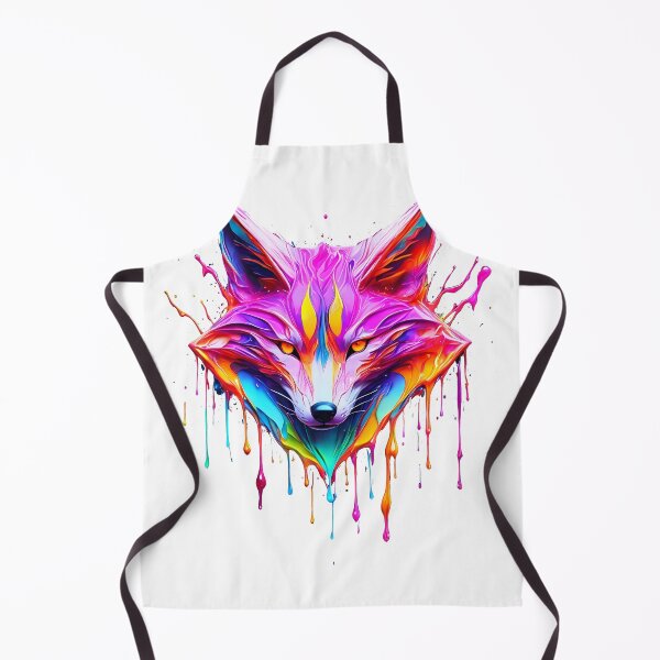 Item preview, Abstract neon fox drip art designed and sold by PictureCanvas.