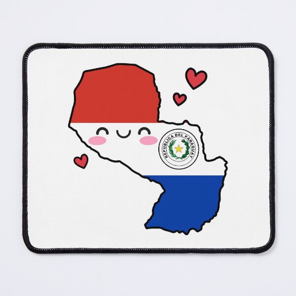 Item preview, Paraguay Flag Map Smile with Love designed and sold by pixelsparkzone.