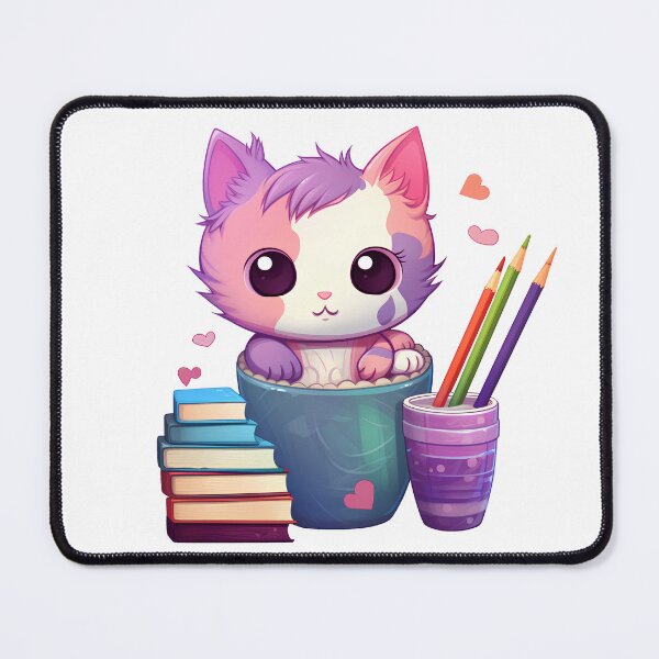 Item preview, cat studying designed and sold by PrintablePalace.