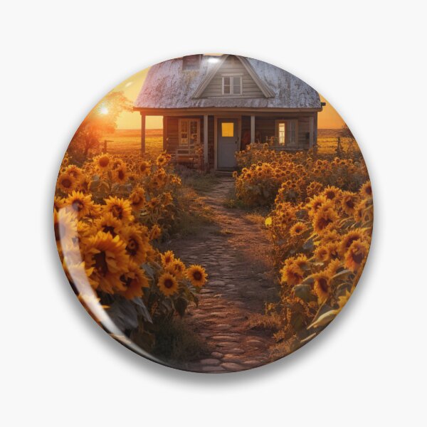 Item preview, Small House Field of Sunflowers designed and sold by Hartbecke.