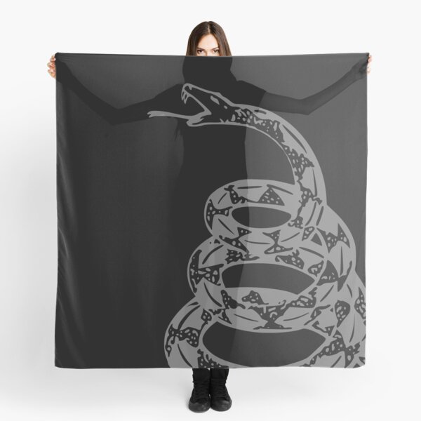 Gadsden flag Don't tread on me Libertarian 2nd amendment 2A white flag SNAKE ONLY Metallica style Scarf