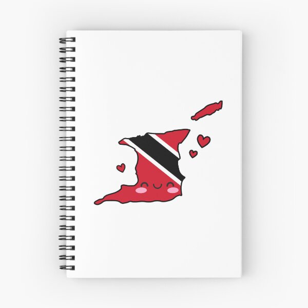 Artikelvorschau, Karte mit der Flagge von Trinidad und Tobago. Lächeln Sie mit Liebe entworfen und verkauft von pixelsparkzone.