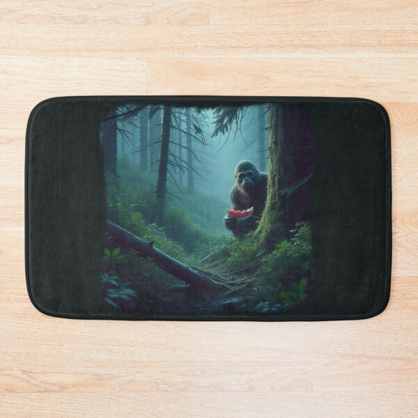 Item preview, Bigfoot Hiding in the Forest Eating Watermelon designed and sold by Kim Arnott.