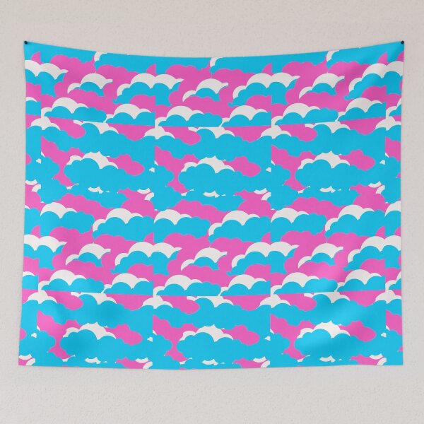 Item preview, Pink and blue clouds designed and sold by Thedigital91.