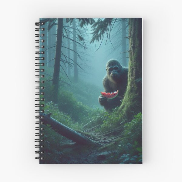 Item preview, Bigfoot Hiding in the Forest Eating Watermelon designed and sold by Kim Arnott.