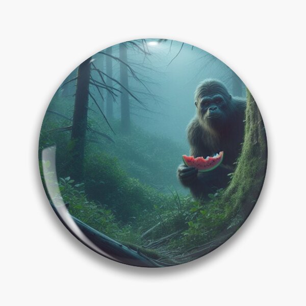 Item preview, Bigfoot Hiding in the Forest Eating Watermelon designed and sold by Kim Arnott.