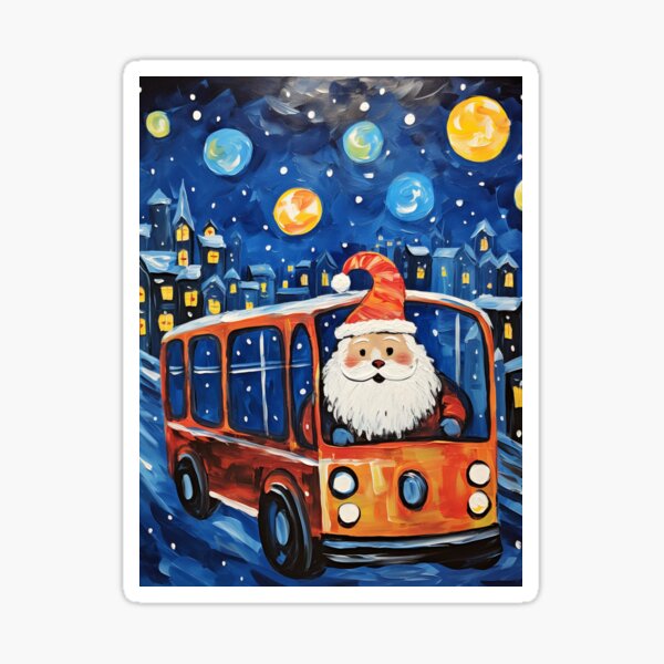 Item preview, Funny Santa Claus On The Bus designed and sold by ErdmanBerge.