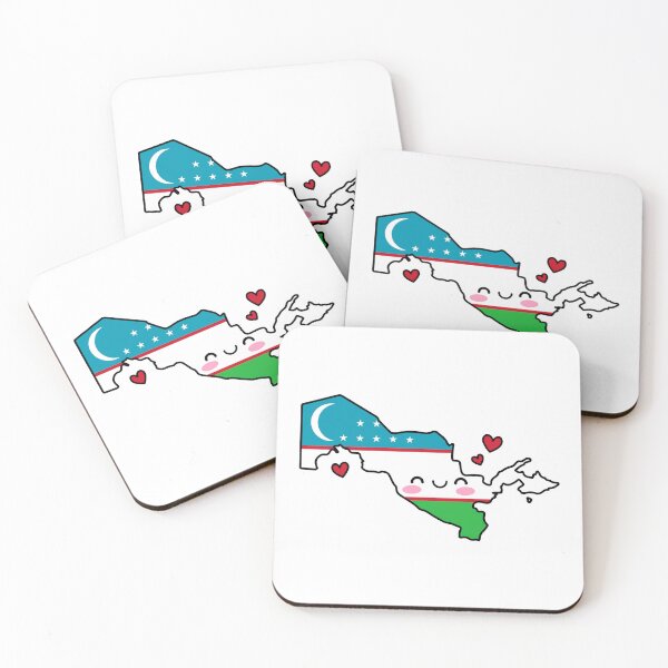 Item preview, Uzbekistan Flag Map Smile with Love designed and sold by pixelsparkzone.