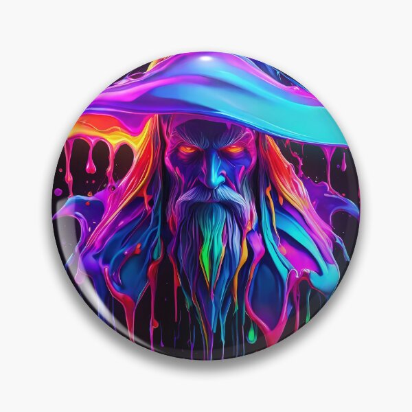 Item preview, Abstract fantasy neon wizard splash art designed and sold by PictureCanvas.