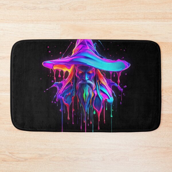 Item preview, Abstract fantasy neon wizard splash art designed and sold by PictureCanvas.