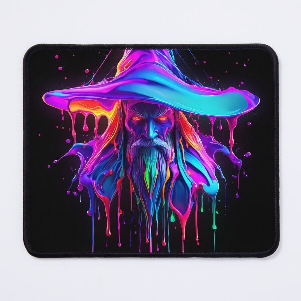 Item preview, Abstract fantasy neon wizard splash art designed and sold by PictureCanvas.