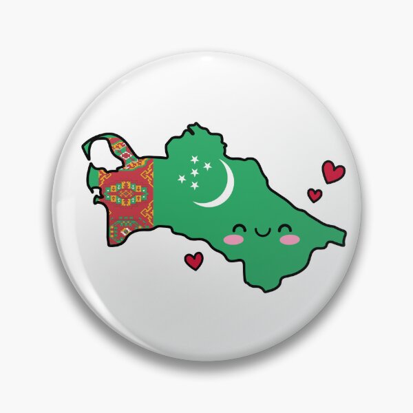 Item preview, Turkmenistan Flag Map Smile with Love designed and sold by pixelsparkzone.