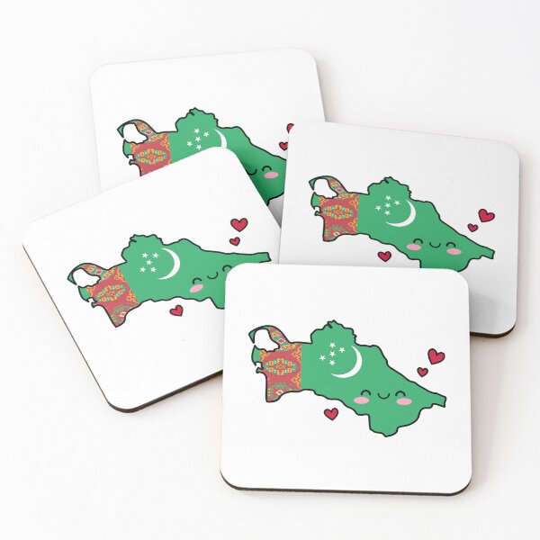 Item preview, Turkmenistan Flag Map Smile with Love designed and sold by pixelsparkzone.