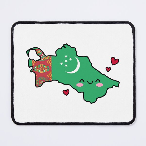 Item preview, Turkmenistan Flag Map Smile with Love designed and sold by pixelsparkzone.