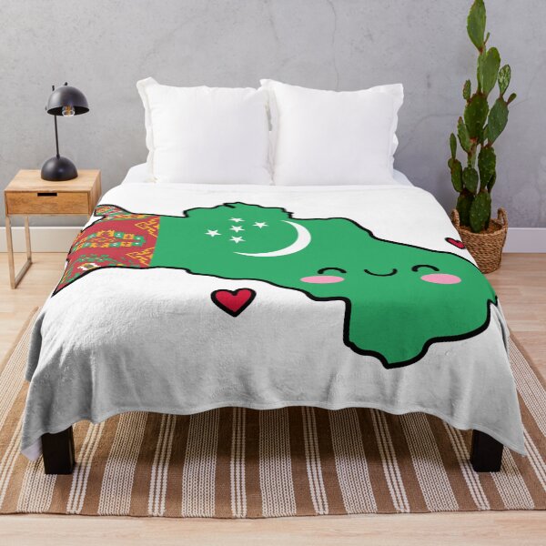 Item preview, Turkmenistan Flag Map Smile with Love designed and sold by pixelsparkzone.