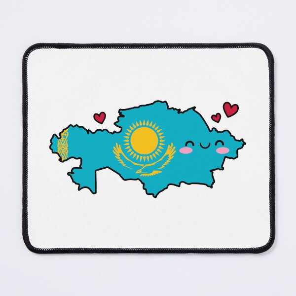 Item preview, Kazakhstan Flag Map Smile with Love designed and sold by pixelsparkzone.