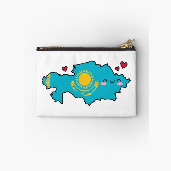 Item preview, Kazakhstan Flag Map Smile with Love designed and sold by pixelsparkzone.
