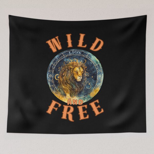 Item preview, Wild And Free. leo quote designed and sold by ZodiacWonders.