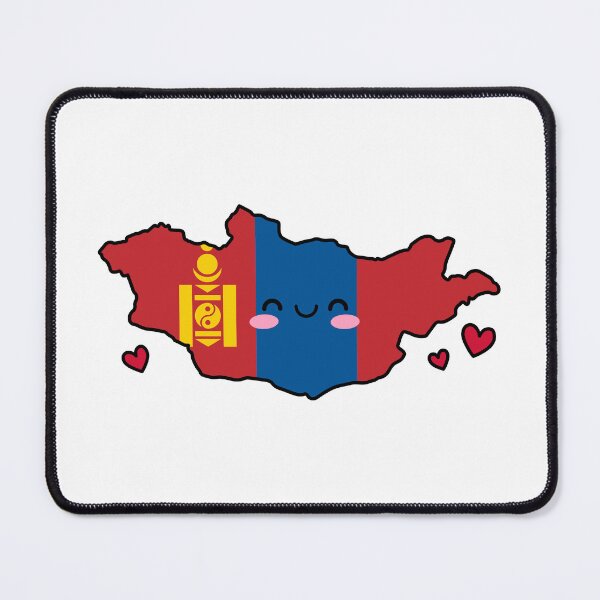 Item preview, Mongolia Flag Map Smile with Love designed and sold by pixelsparkzone.