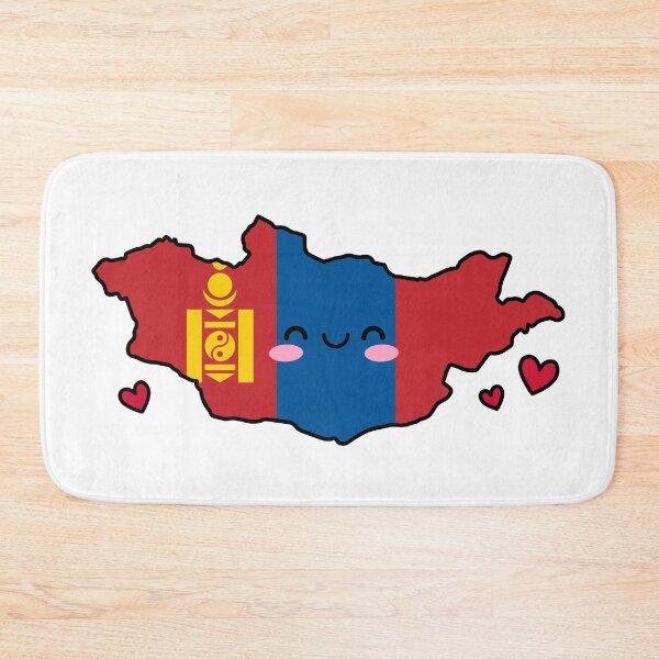 Item preview, Mongolia Flag Map Smile with Love designed and sold by pixelsparkzone.