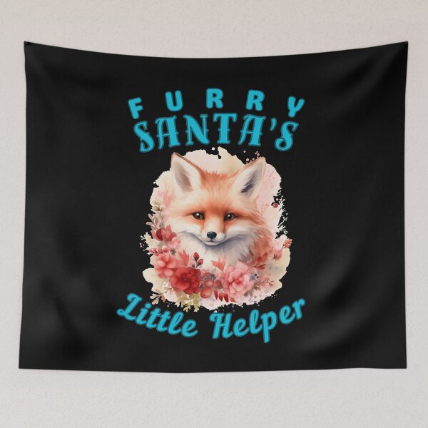Item preview, Furry Santa's Little Helper. snow fox designed and sold by FoxVibes.