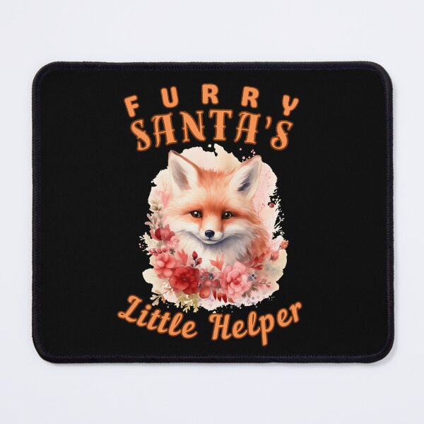 Item preview, Furry Santa's Little Helper. fox watercolor designed and sold by FoxVibes.